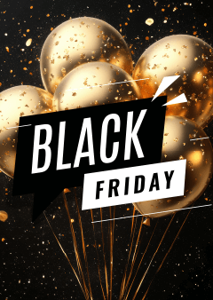 feestelijke black friday poster